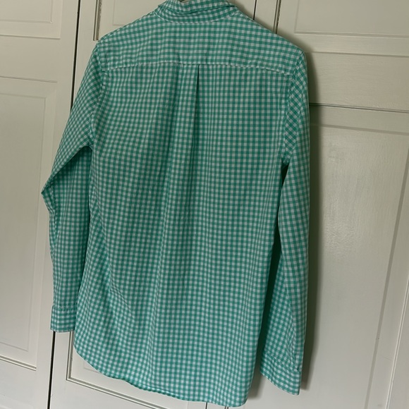 Vineyard Vines Performance XL (18) Green and White Gingham Whale Shirt - Picture 7 of 8